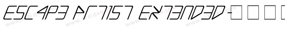 Escape Artist Extended字体转换